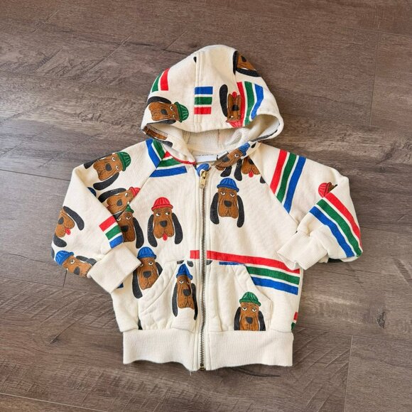 Mini Rodini Other - 1.5-3Y Mini Rodini Bloodhound AOP Hoodie